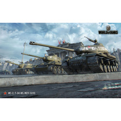 Баннер, плакат, постер «World of Tanks», ИС-2, Т-34-85, ИСУ-122С