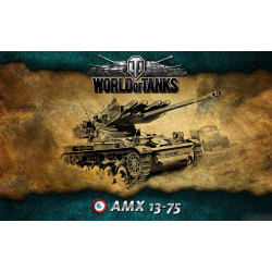 Баннер, плакат, постер «World of Tanks», AMX 13-75 Баннер, плакат, постер «World of Tanks», AMX 13-75
