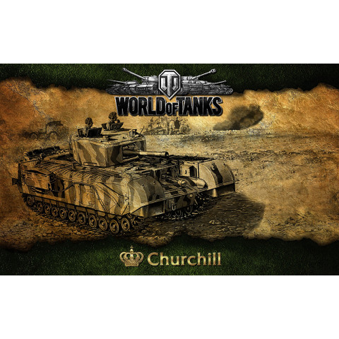 Баннер, плакат, постер «World of Tanks», Churchill. Вариант-01