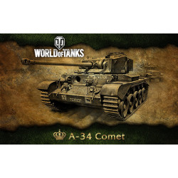 Баннер, плакат, постер «World of Tanks», A-34 Comet Баннер, плакат, постер «World of Tanks», A-34 Comet