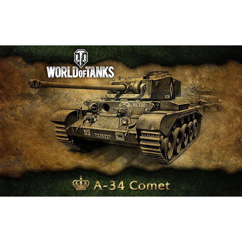 Банер, плакат, постер «World of Tanks», A-34 Comet Банер, плакат, постер «World of Tanks», A-34 Comet