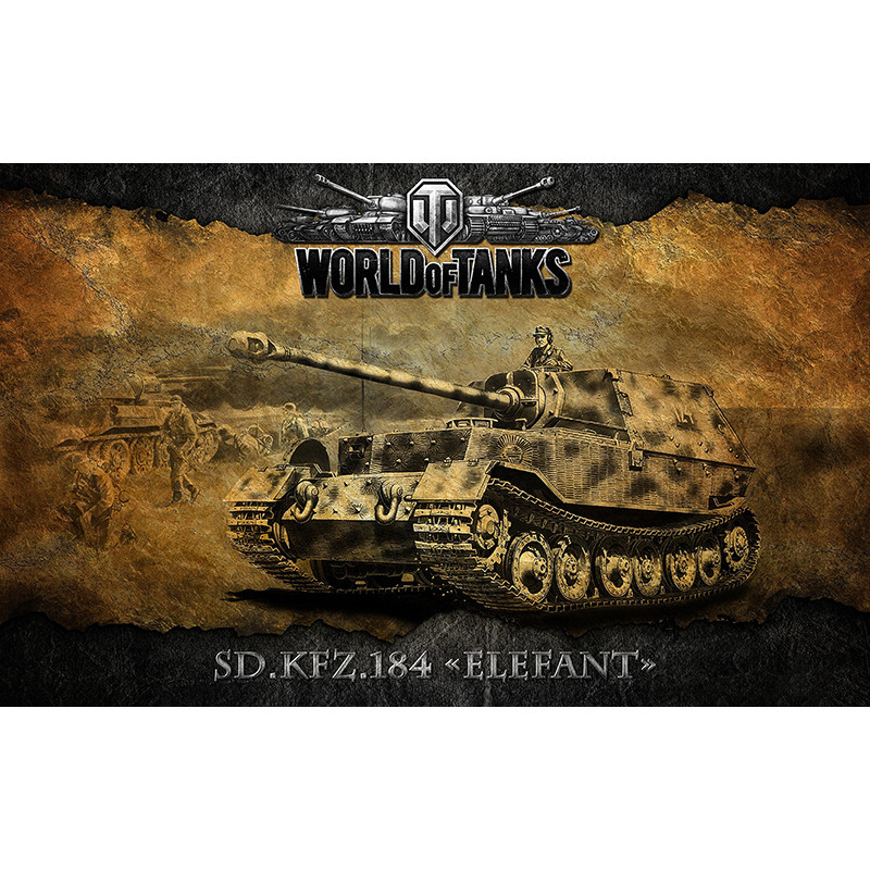 Баннер, плакат, постер «World of Tanks», Sd.Kfz.184 ELEFANT Баннер, плакат, постер «World of Tanks», Sd.Kfz.184 ELEFANT