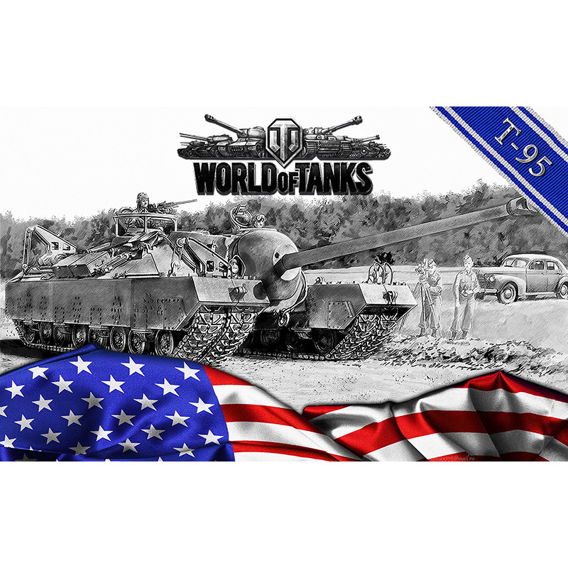 Банер, плакат, постер «World of Tanks», T-95. Варіант-02 Банер, плакат, постер «World of Tanks», T-95. Варіант-02