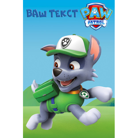 Банер, плакат, постер «Щенячий патруль» (англ. PAW Patrol), Роккі. Варіант-01