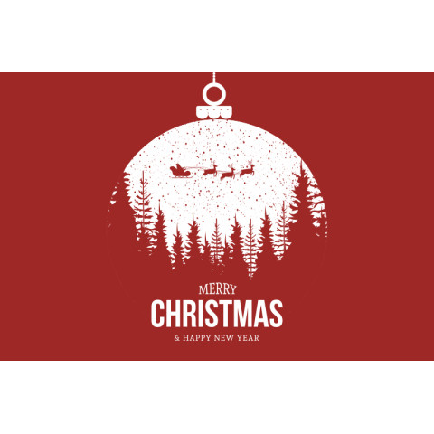 Баннер, плакат, постер «Merry Christmas and Happy New Year». Вариант-01