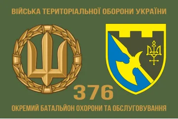 Флаг 376 ОБОО (отдельный батальон охраны и обслуживания) ВСУ. Вариант-02