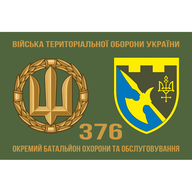 Флаг 376 ОБОО (отдельный батальон охраны и обслуживания) ВСУ. Вариант-02 Флаг 376 ОБОО (отдельный батальон охраны и обслуживания) ВСУ. Вариант-02