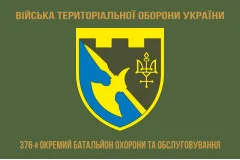 Флаг 376 ОБОО (отдельный батальон охраны и обслуживания) ВСУ. Вариант-04