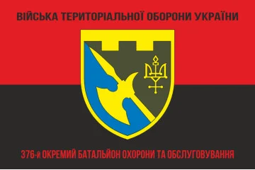 Флаг 376 ОБОО (отдельный батальон охраны и обслуживания) ВСУ. Вариант-08