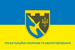 Флаг 376 ОБОО (отдельный батальон охраны и обслуживания) ВСУ. Вариант-10