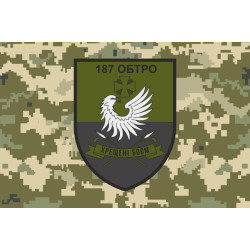 Флаг 187 ОБТрО (отдельный батальон Территориальной обороны) ВСУ. Вариант-09 Флаг 187 ОБТрО (отдельный батальон Территориальной обороны) ВСУ. Вариант-09