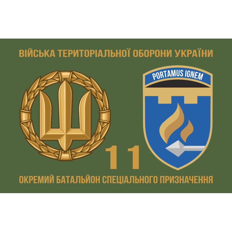 Флаг 11 ОБСпН (отдельный батальон специального назначения) ВСУ. Вариант-02 Флаг 11 ОБСпН (отдельный батальон специального назначения) ВСУ. Вариант-02