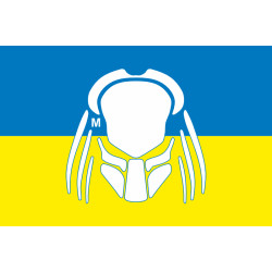 Прапор Патрульної поліції України «Хижак». Варіант-02 Прапор Патрульної поліції України «Хижак». Варіант-02