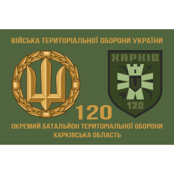 Флаг 120 ОБТрО (отдельный батальон Территориальной обороны) ВСУ. Вариант-02