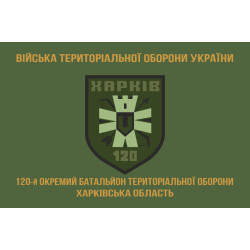 Флаг 120 ОБТрО (отдельный батальон Территориальной обороны) ВСУ. Вариант-04