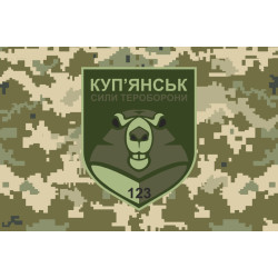 Прапор 123 ОБТрО (окремий батальйон Територіальної оборони) ЗСУ. Варіант-10 Прапор 123 ОБТрО (окремий батальйон Територіальної оборони) ЗСУ. Варіант-10