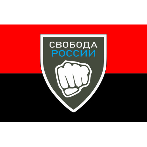 Флаг Легиона «Свобода России» ВСУ. Вариант-04