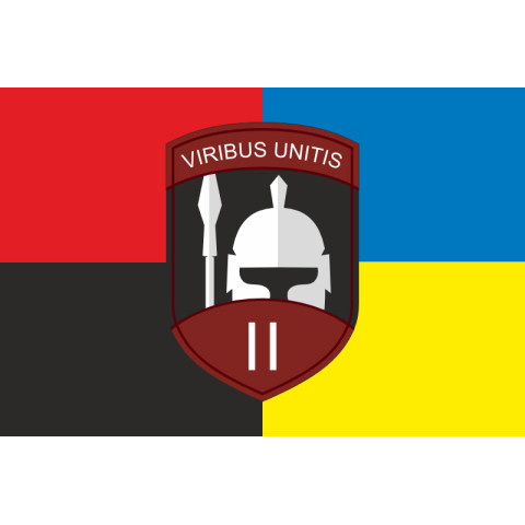 Флаг 2 батальона Интернационального легиона Украины. Вариант-11