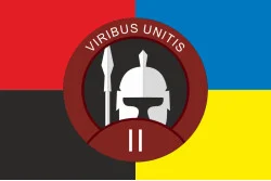 Флаг 2 батальона Интернационального легиона Украины. Вариант-12 Флаг 2 батальона Интернационального легиона Украины. Вариант-12