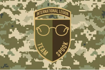 Флаг специальной боевой группы «Team Spook» ВСУ. Вариант-06 Флаг специальной боевой группы «Team Spook» ВСУ. Вариант-06