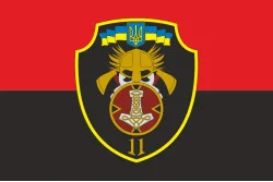 Прапор 11 ОМПБ «Київська Русь» ЗСУ. Варіант-08