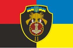Прапор 11 ОМПБ «Київська Русь» ЗСУ. Варіант-10