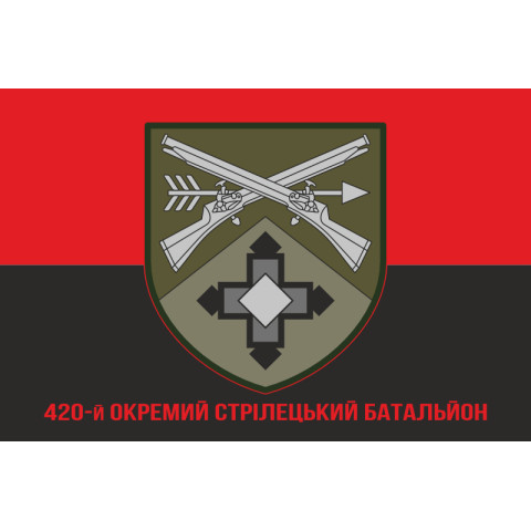 Флаг 420 ОСБ (отдельный стрелковый батальон) ВСУ. Вариант-10 Флаг 420 ОСБ (отдельный стрелковый батальон) ВСУ. Вариант-10