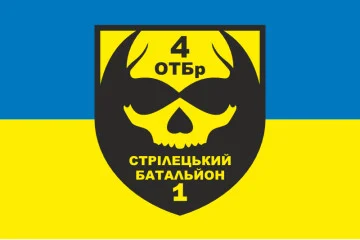 Флаг 1 СБ (стрелковый батальон) 4 ОТБр ВСУ. Вариант-01