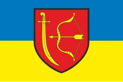 Прапор 1020 ЗРАП (зенітний ракетно-артилерійський полк) ЗСУ. Варіант-05 Прапор 1020 ЗРАП (зенітний ракетно-артилерійський полк) ЗСУ. Варіант-05