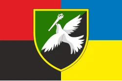 Прапор Навчально-тренувального центру Військ зв'язку ЗСУ. Варіант-05 Прапор Навчально-тренувального центру Військ зв'язку ЗСУ. Варіант-05
