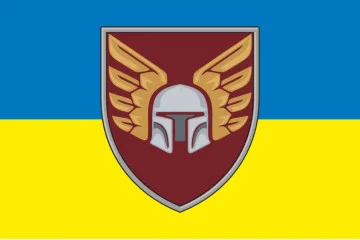 Флаг 46 ОАэМБр (отдельная аэромобильная бригада) ДШБ ВСУ. Вариант-10