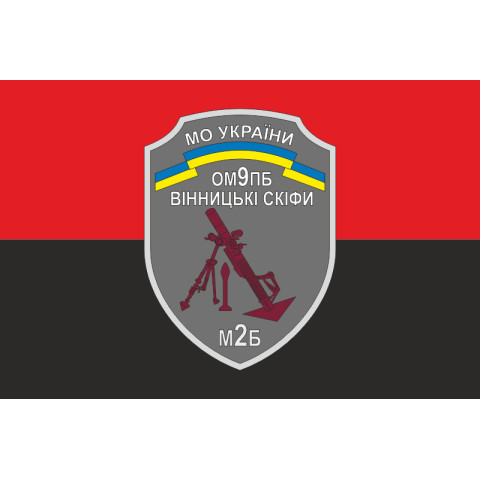 Прапор 9 ОМПБ (окремий мотопіхотний батальйон) ЗСУ, 2 МБ. Варіант-02
