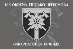 Флаг 128 ОГШБр (отдельная горно-штурмовая бригада) ВСУ. Вариант-06 Флаг 128 ОГШБр (отдельная горно-штурмовая бригада) ВСУ. Вариант-06