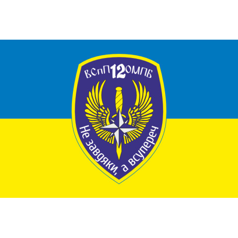 Флаг 12 ОМПБ «Киев» ВСУ, ВСпП. Вариант-01