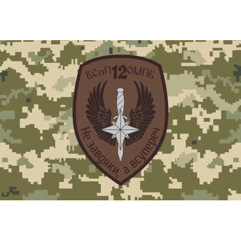 Флаг 12 ОМПБ «Киев» ВСУ, ВСпП. Вариант-04