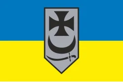 Флаг 1 БрОН (президентская бригада оперативного назначения) НГУ «БУРЕВІЙ». Вариант-13 Флаг 1 БрОН (президентская бригада оперативного назначения) НГУ «БУРЕВІЙ». Вариант-13