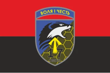 Флаг 17 ОМПБ (отдельный мотопехотный батальон) «Кировоград» ВСУ. Вариант-21