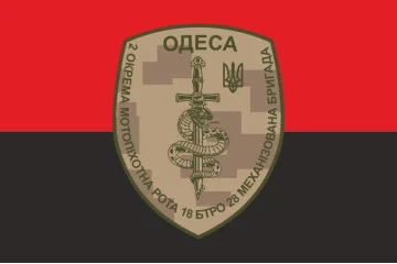 Флаг 18 БТрО ВСУ «Одесса», 2 отдельная мотопехотная рота. Вариант-02