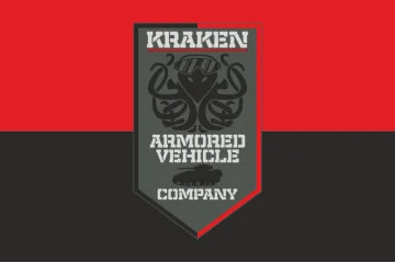 Прапор спецпідрозділу ГУР МОУ «KRAKEN», Бронетанкова рота. Варіант-02 Прапор спецпідрозділу ГУР МОУ «KRAKEN», Бронетанкова рота. Варіант-02