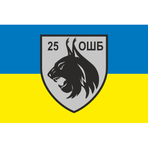 Флаг 25 ОШБ (отдельный штурмовой батальон) ВСУ. Вариант-01