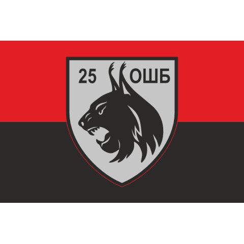 Флаг 25 ОШБ (отдельный штурмовой батальон) ВСУ. Вариант-03