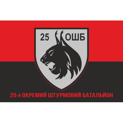 Флаг 25 ОШБ (отдельный штурмовой батальон) ВСУ. Вариант-04