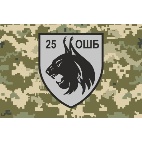 Флаг 25 ОШБ (отдельный штурмовой батальон) ВСУ. Вариант-06