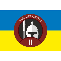 Флаг 2 батальона Интернационального легиона Украины. Вариант-07 Флаг 2 батальона Интернационального легиона Украины. Вариант-07