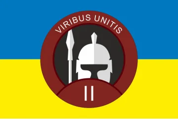 Флаг 2 батальона Интернационального легиона Украины. Вариант-07