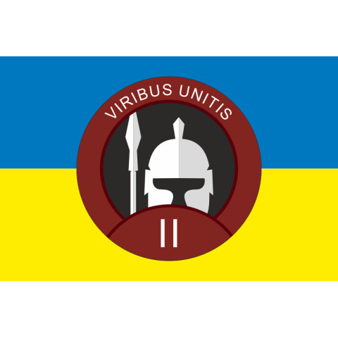 Флаг 2 батальона Интернационального легиона Украины. Вариант-07