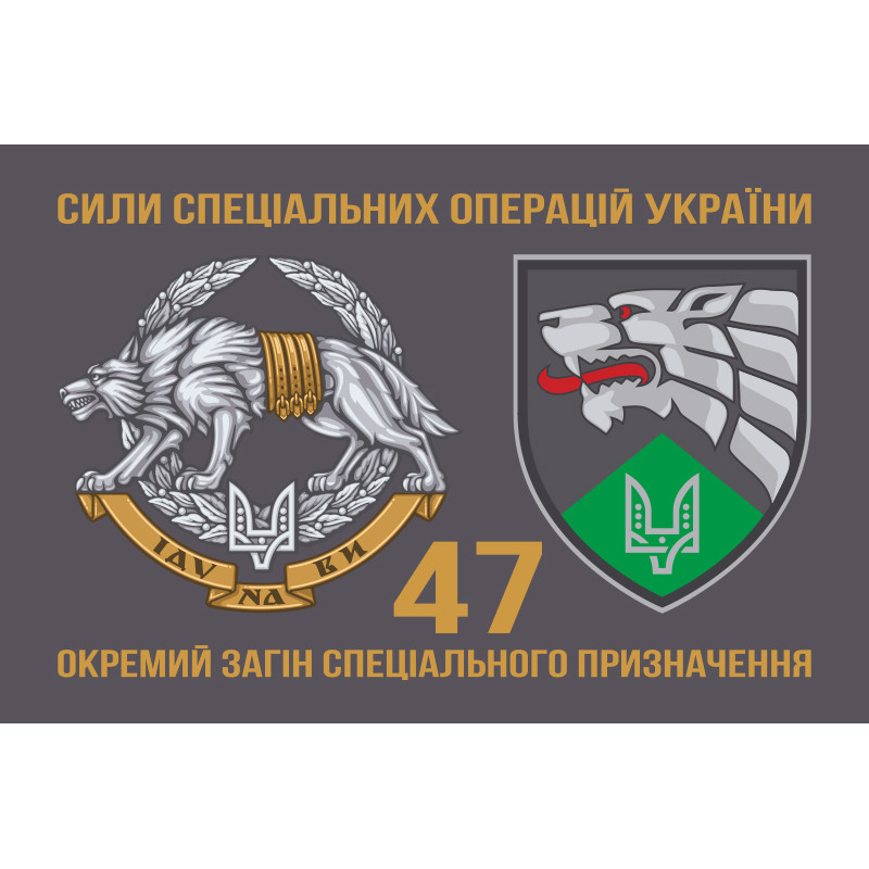 Флаг 47 ООСпН (отдельный отряд специального назначения) ССО ВСУ. Вариант-02 Флаг 47 ООСпН (отдельный отряд специального назначения) ССО ВСУ. Вариант-02