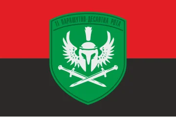 Флаг 11 ПДР (парашютно-десантная рота) ДШВ ВСУ. Вариант-02 Флаг 11 ПДР (парашютно-десантная рота) ДШВ ВСУ. Вариант-02