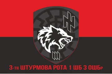 Флаг 3 ШР (штурмова рота) 1 ШБ 3 ОШБр ВСУ. Вариант-04