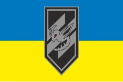 Прапор Розвідувально-ударного загону «Шершень» 2 ШБ 3 ОШБр ЗСУ. Варіант-01 Прапор Розвідувально-ударного загону «Шершень» 2 ШБ 3 ОШБр ЗСУ. Варіант-01